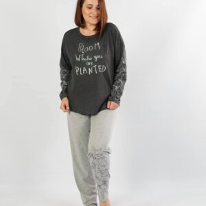 Set pantaloni tricou cu manica lunga