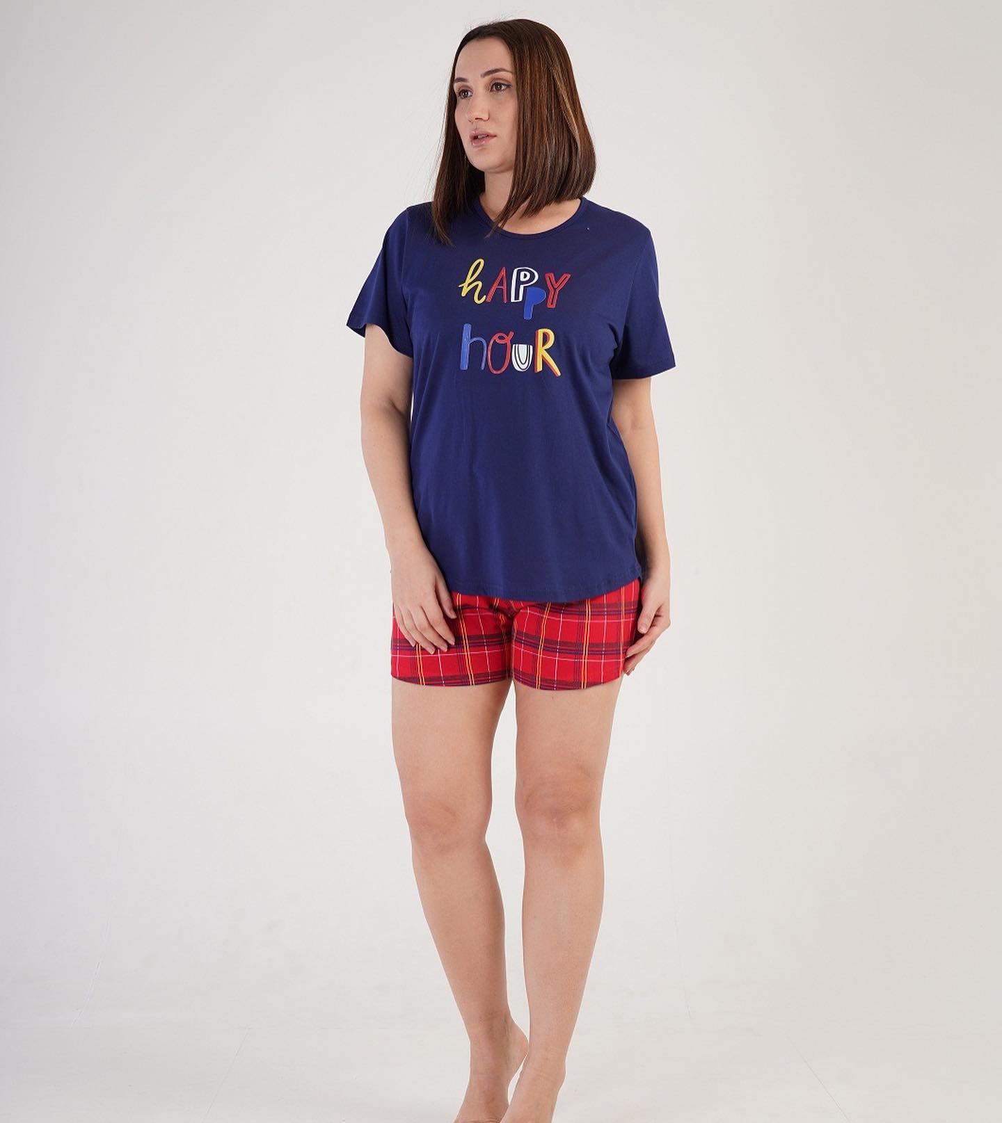 Set tricou cu pantaloni scurți MĂRIMI MARI art.52340 - imagine 2