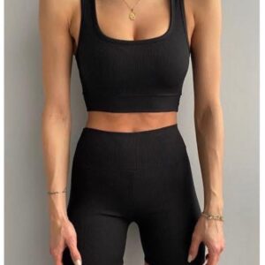 Set sport bra cu colanți scurți femie art.74240