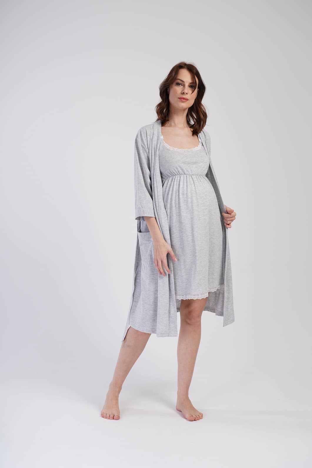 Set halat+rochiță pentru gravide și alaptare art.71640 - imagine 3
