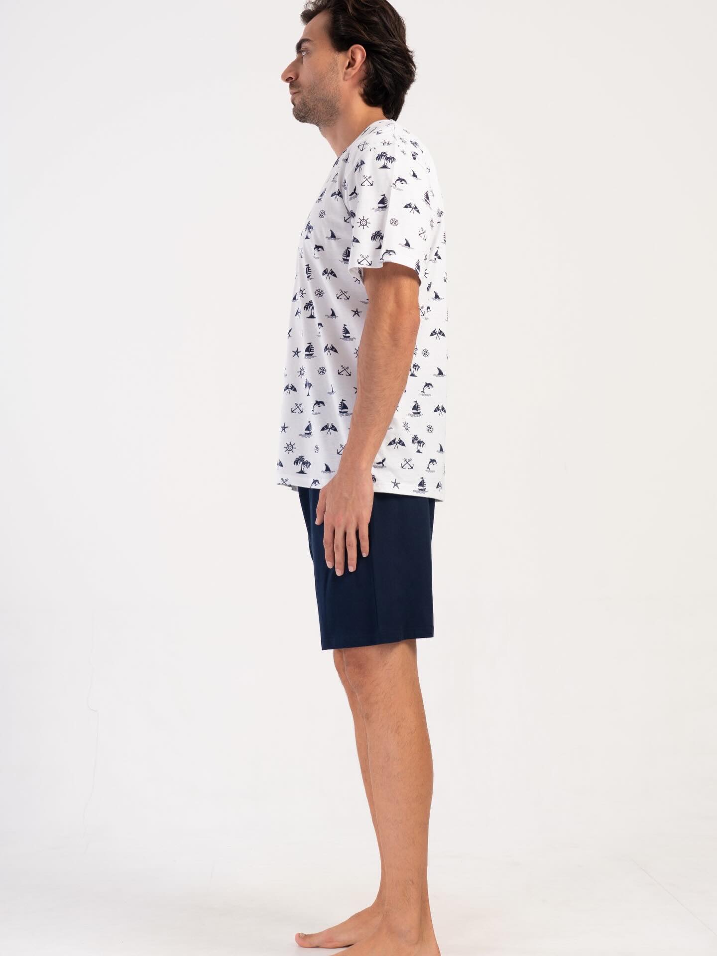 Set tricou cu pantaloni scurți bărbat art.88450 - imagine 3