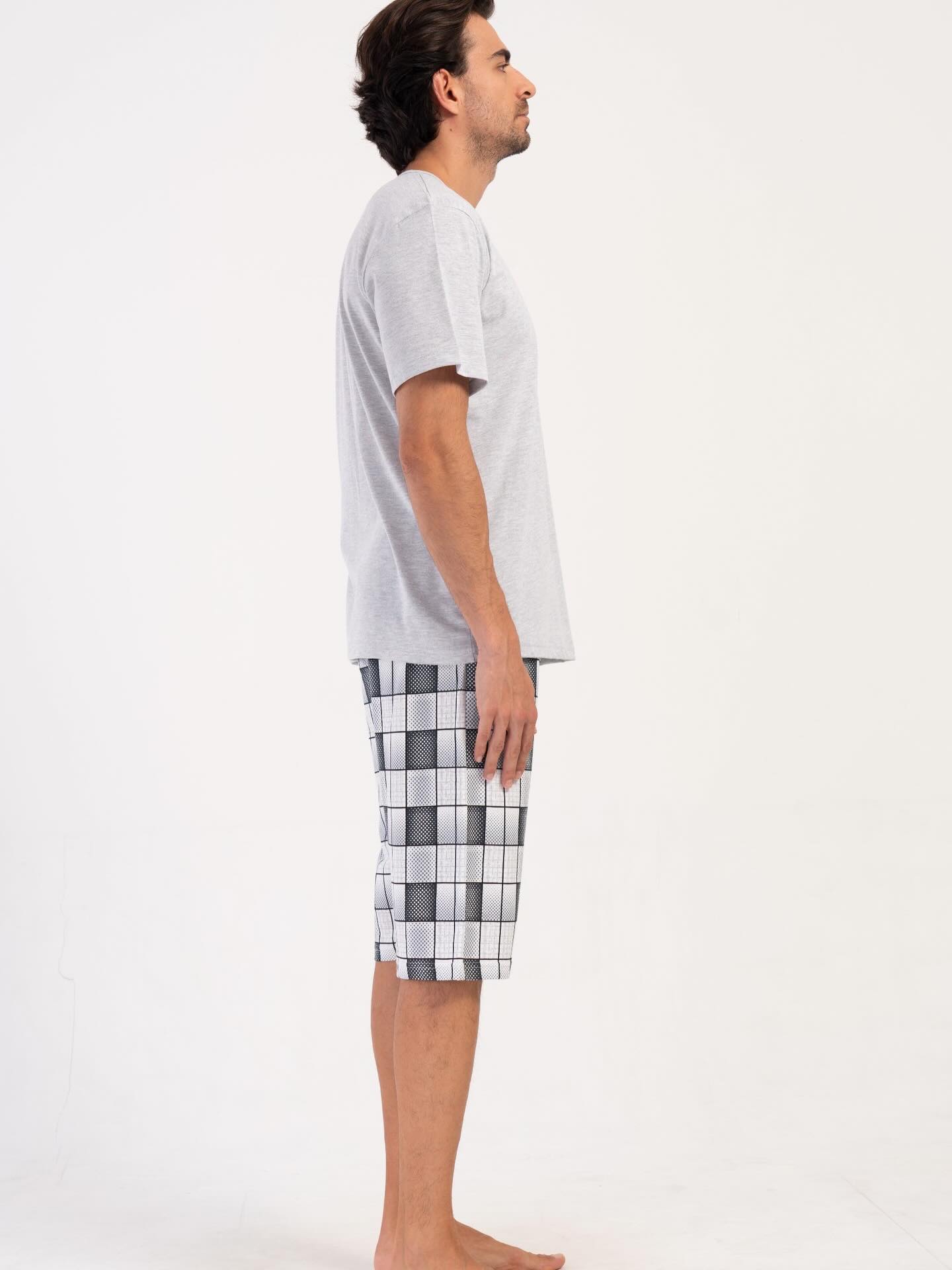 Set tricou cu pantaloni 3/4 bărbat art.87480 - imagine 4