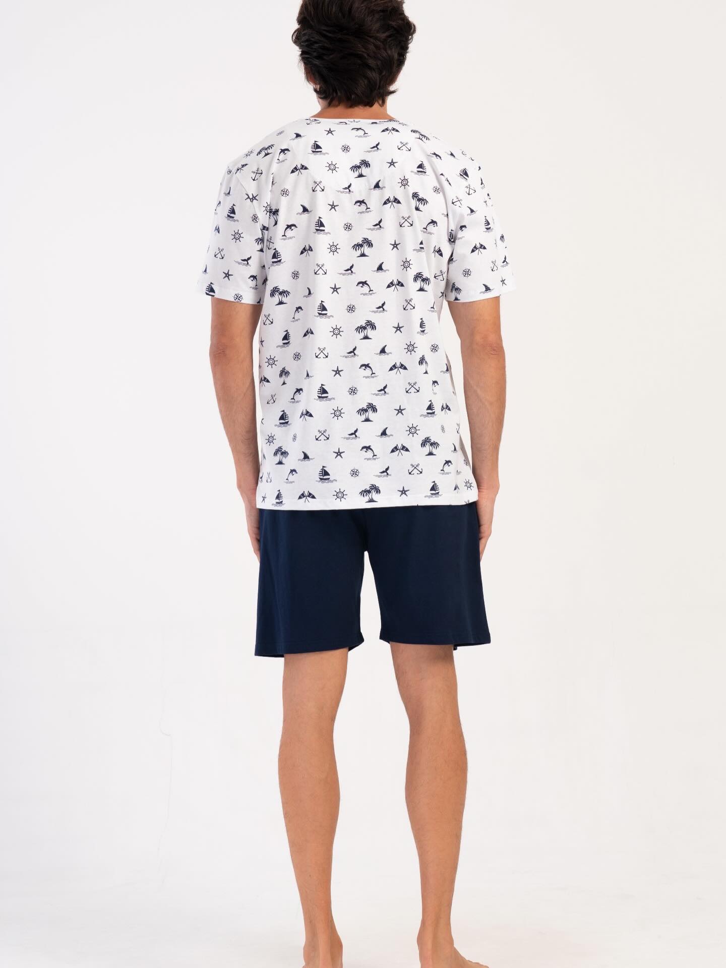 Set tricou cu pantaloni scurți bărbat art.88450 - imagine 2