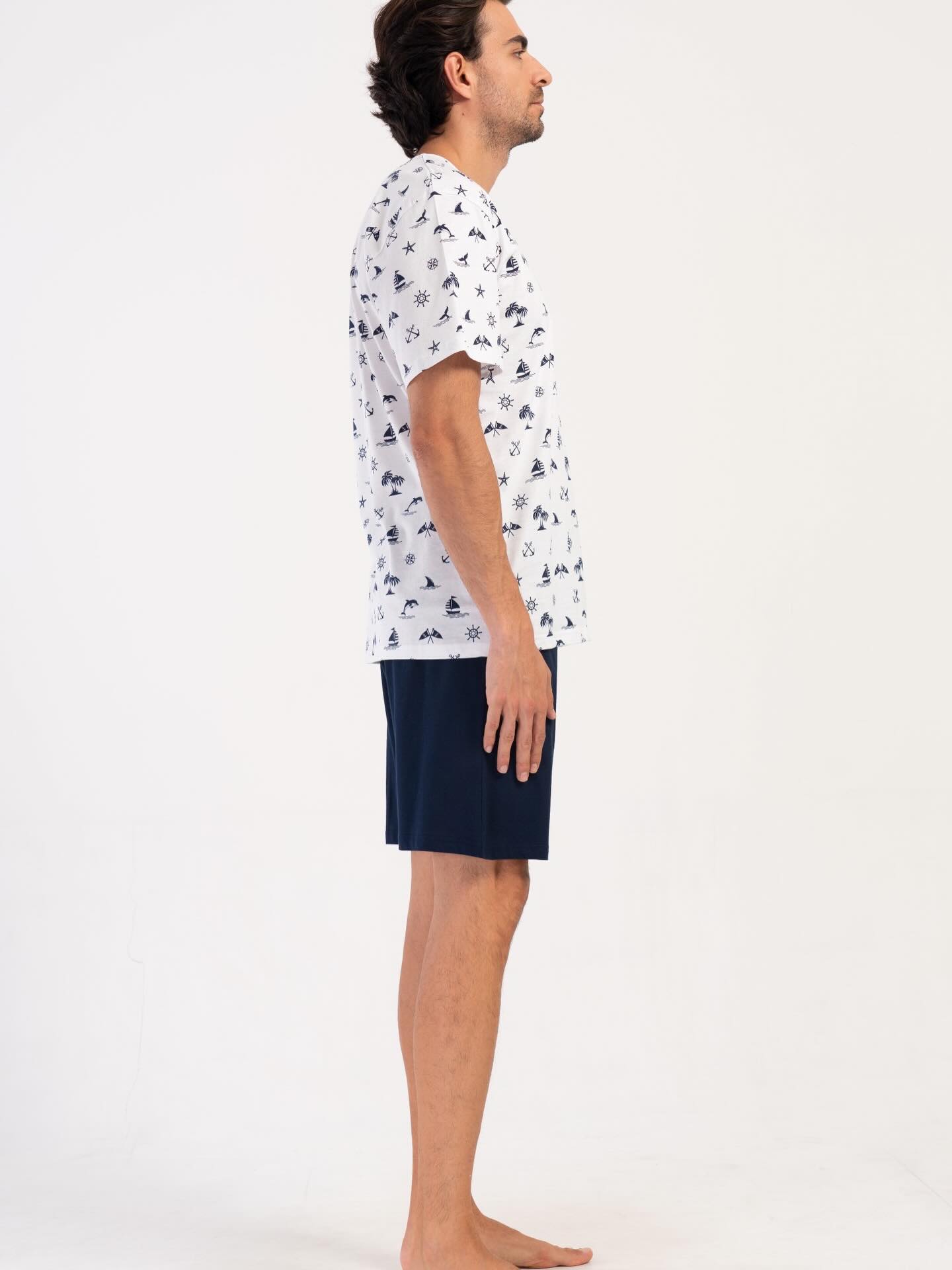 Set tricou cu pantaloni scurți bărbat art.88450 - imagine 4