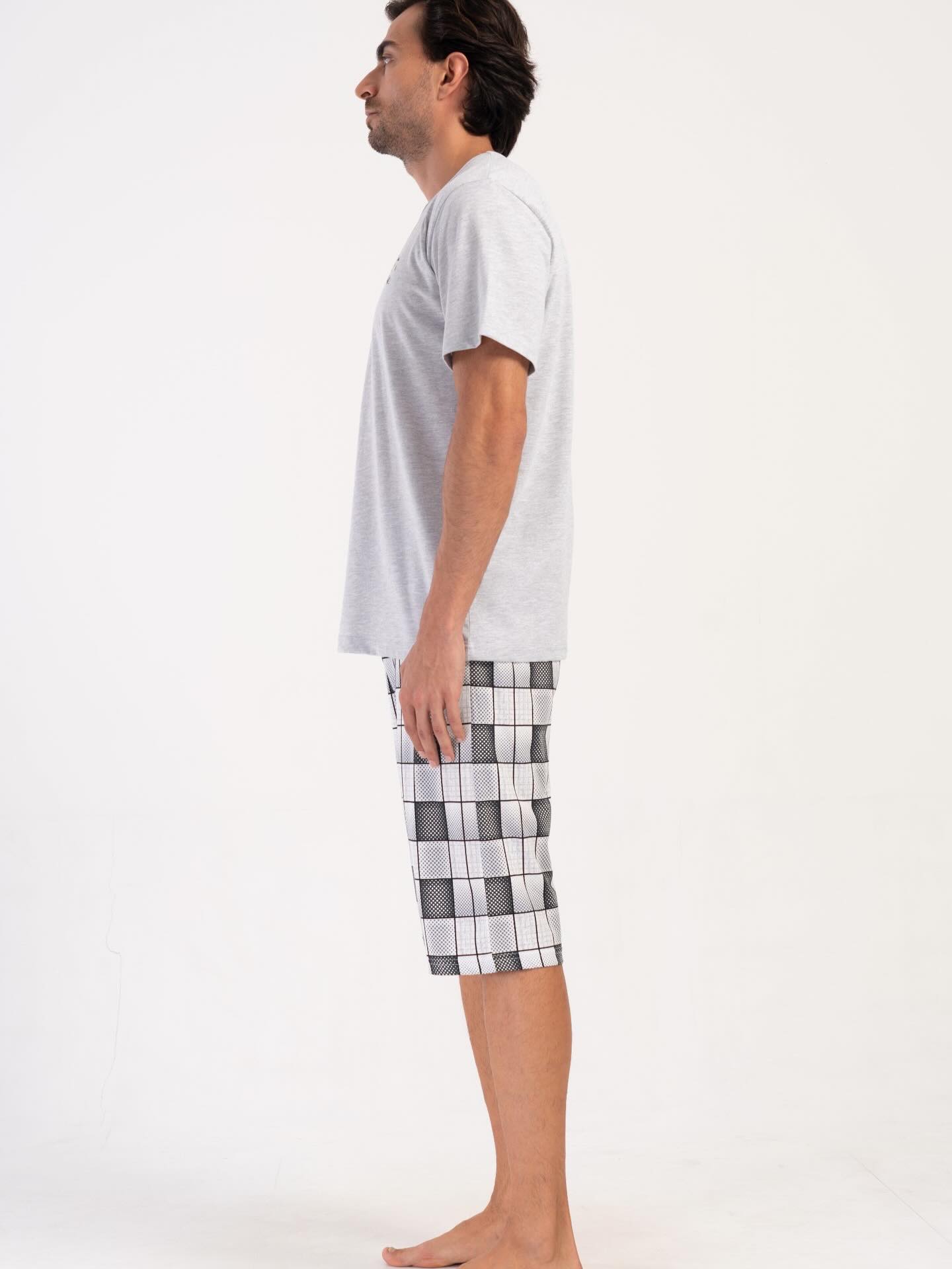 Set tricou cu pantaloni 3/4 bărbat art.87480 - imagine 3