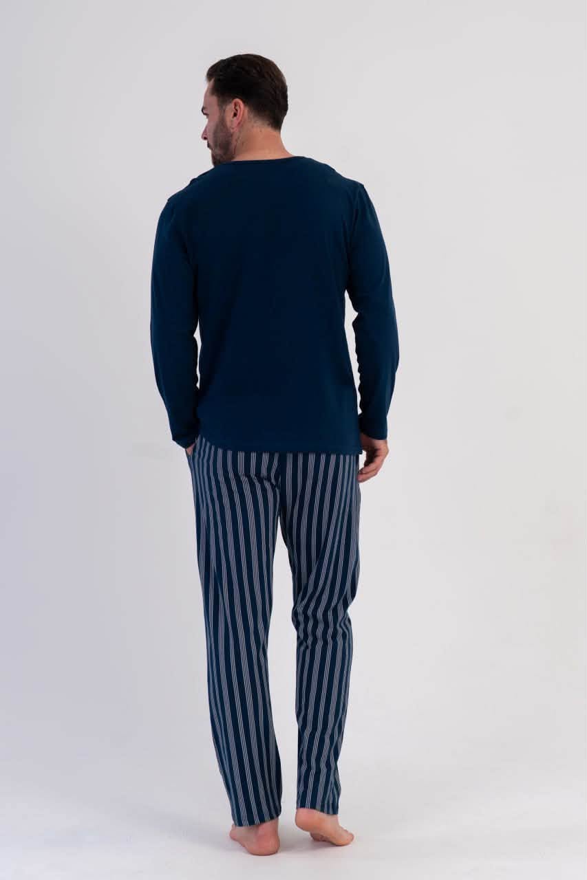 Pijama barbati din bumbac art.96580 - imagine 3