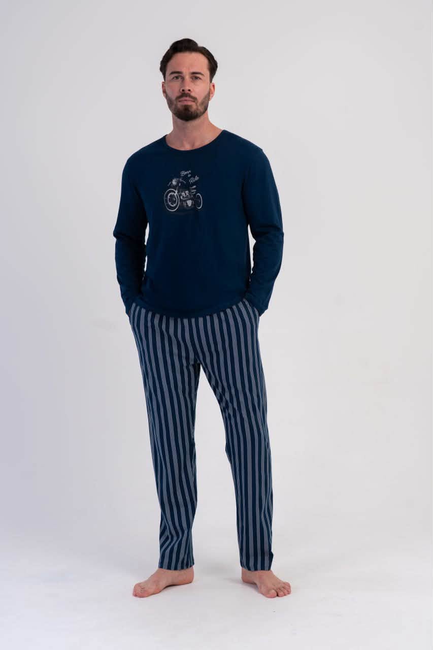 Pijama barbati din bumbac art.96580 - imagine 6