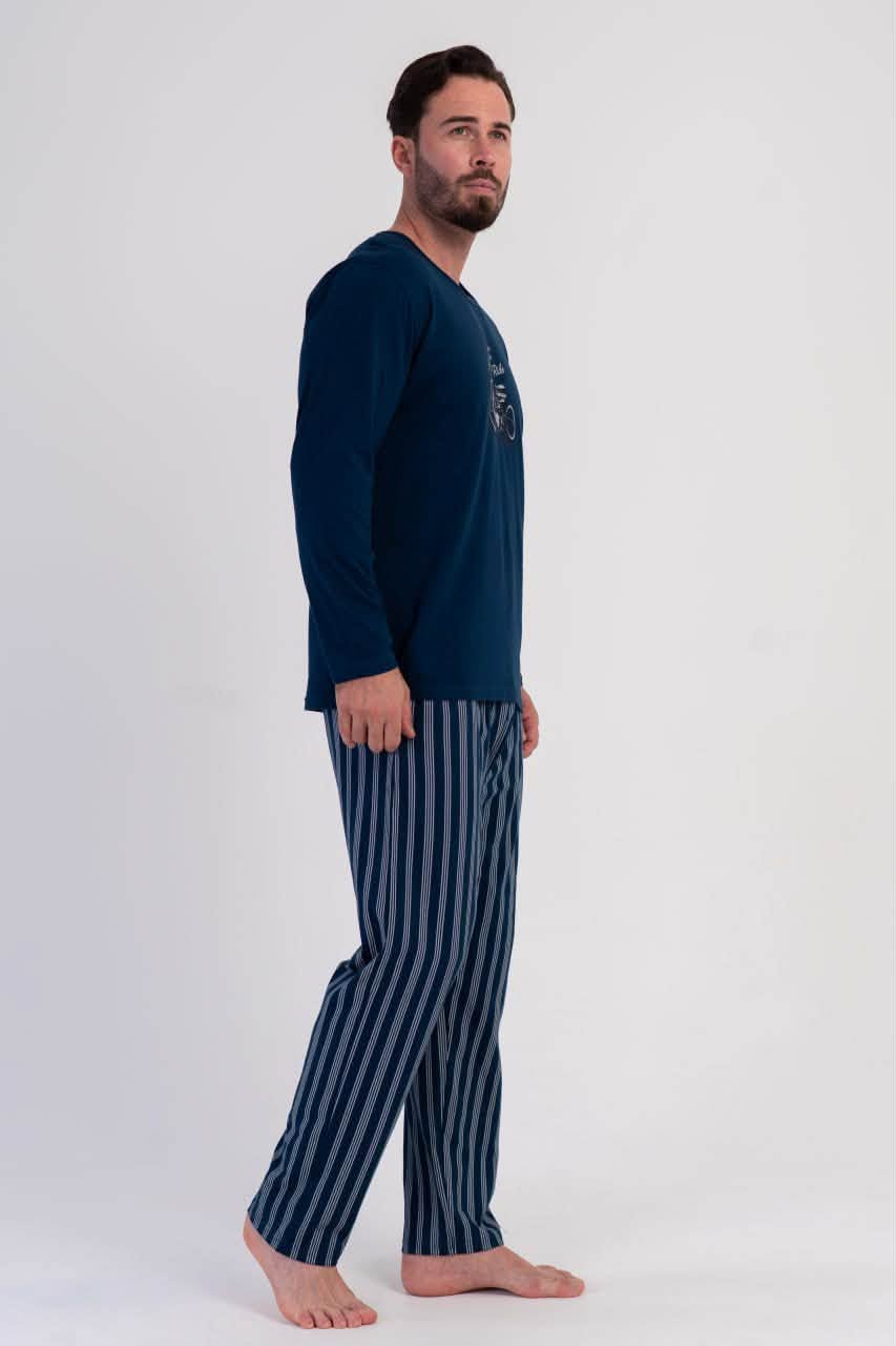 Pijama barbati din bumbac art.96580 - imagine 4