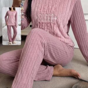 Pijama dama polar flis roz art.390400