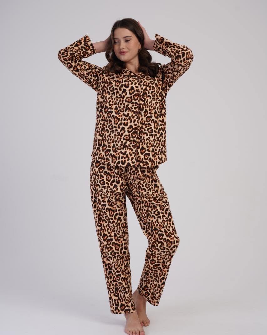 Pijama dama flanela leopard art.399620 - imagine 8