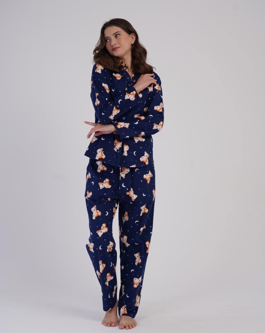 Pijama dama flanela bumbac ursuleti art.398620 - imagine 8