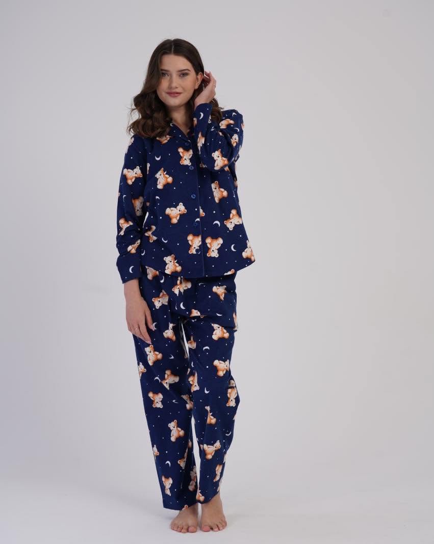 Pijama dama flanela bumbac ursuleti art.398620 - imagine 6