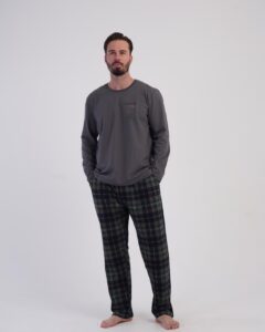 Pijama barbati marimi mari bumbac gri art.107750