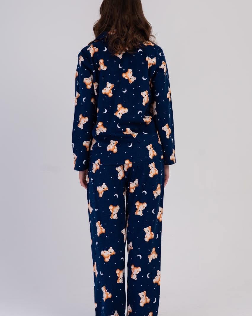 Pijama dama flanela bumbac ursuleti art.398620 - imagine 2