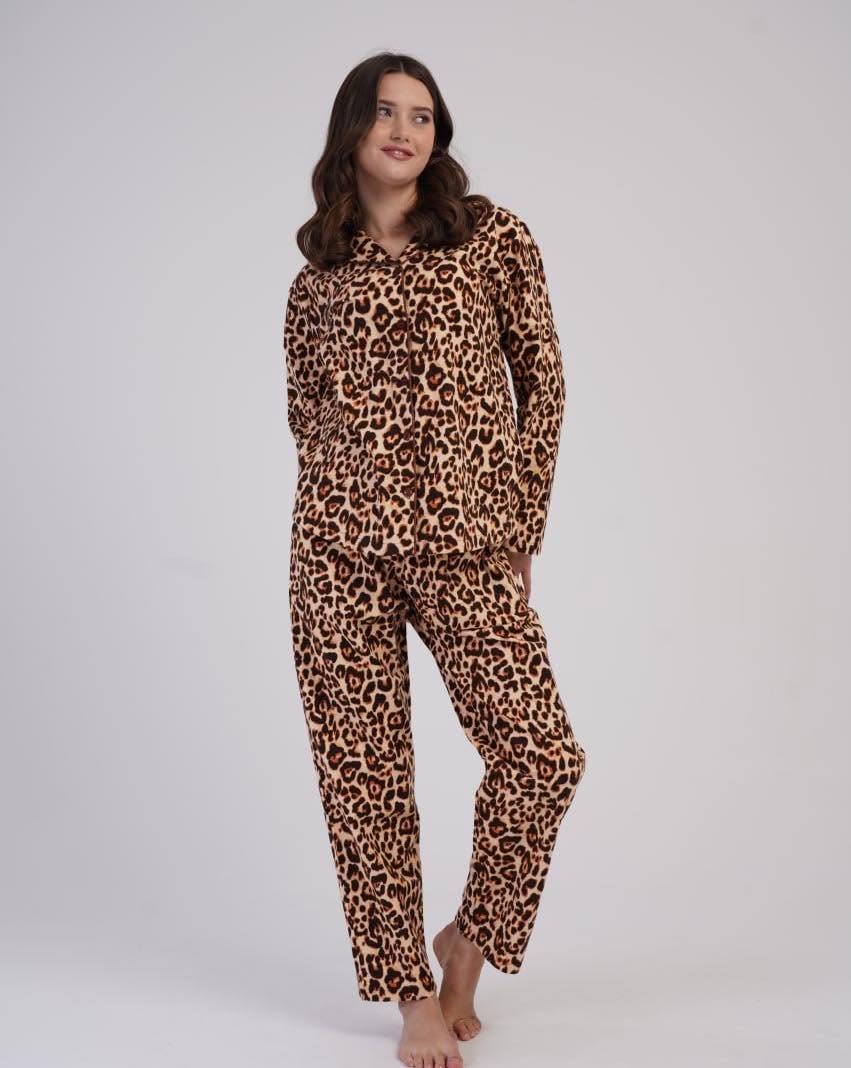Pijama dama flanela leopard art.399620 - imagine 6