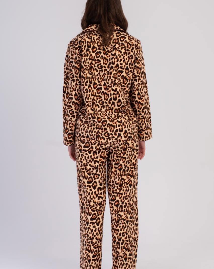 Pijama dama flanela leopard art.399620 - imagine 3