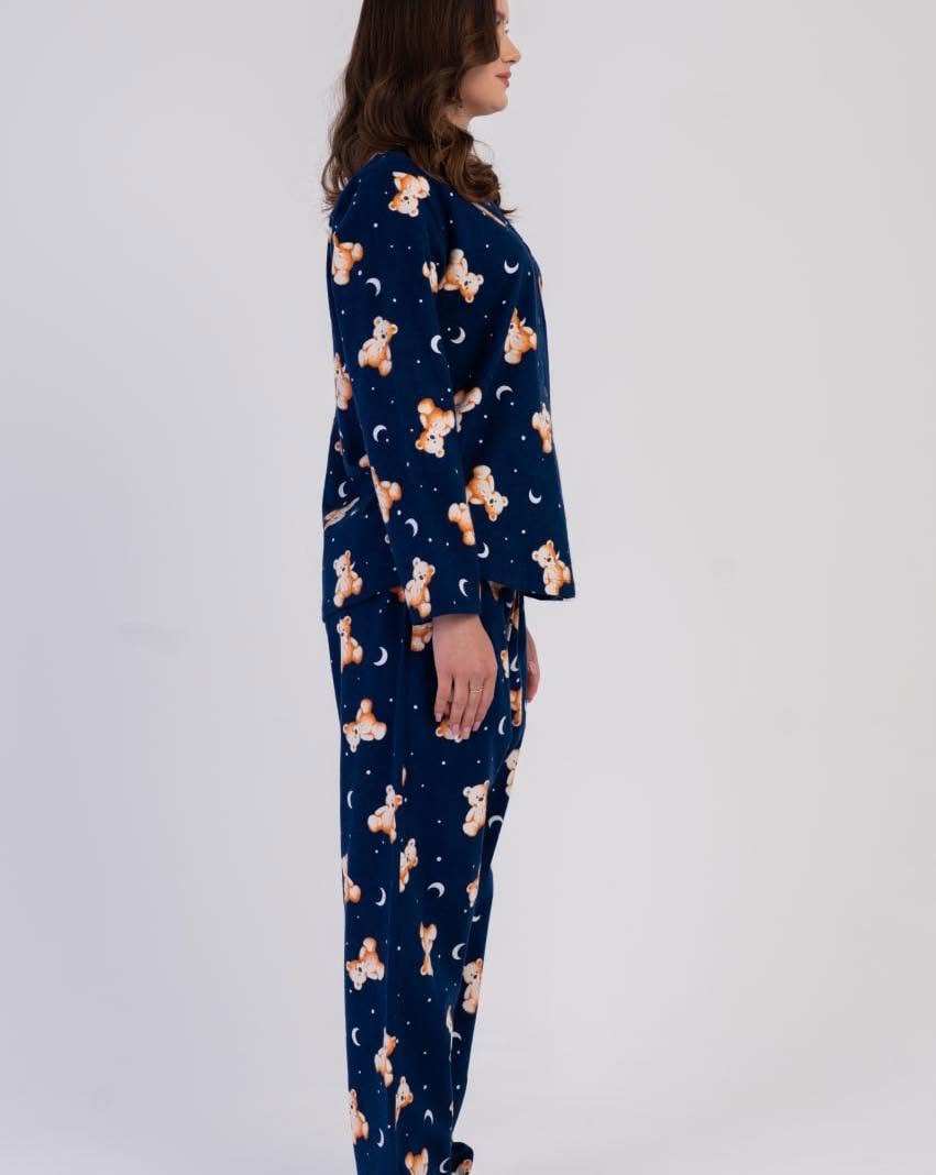 Pijama dama flanela bumbac ursuleti art.398620 - imagine 3